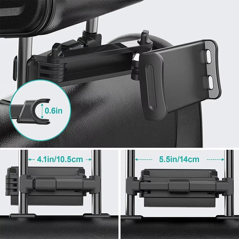 Car Tablet Holder, Headrest Tablet Mount Headrest Stand Cradle Compatible with Devices for Ipad Air Mini, Other 4.7-12.9" Cell